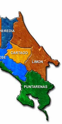 Map of Costa Rica