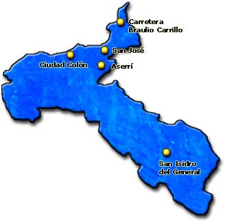 San Jose, Costa Rica map